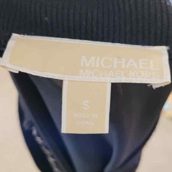 Micahel Kors size S womens tunic top lightweight semi-sheer ribbed zipper - Picture 11 of 12